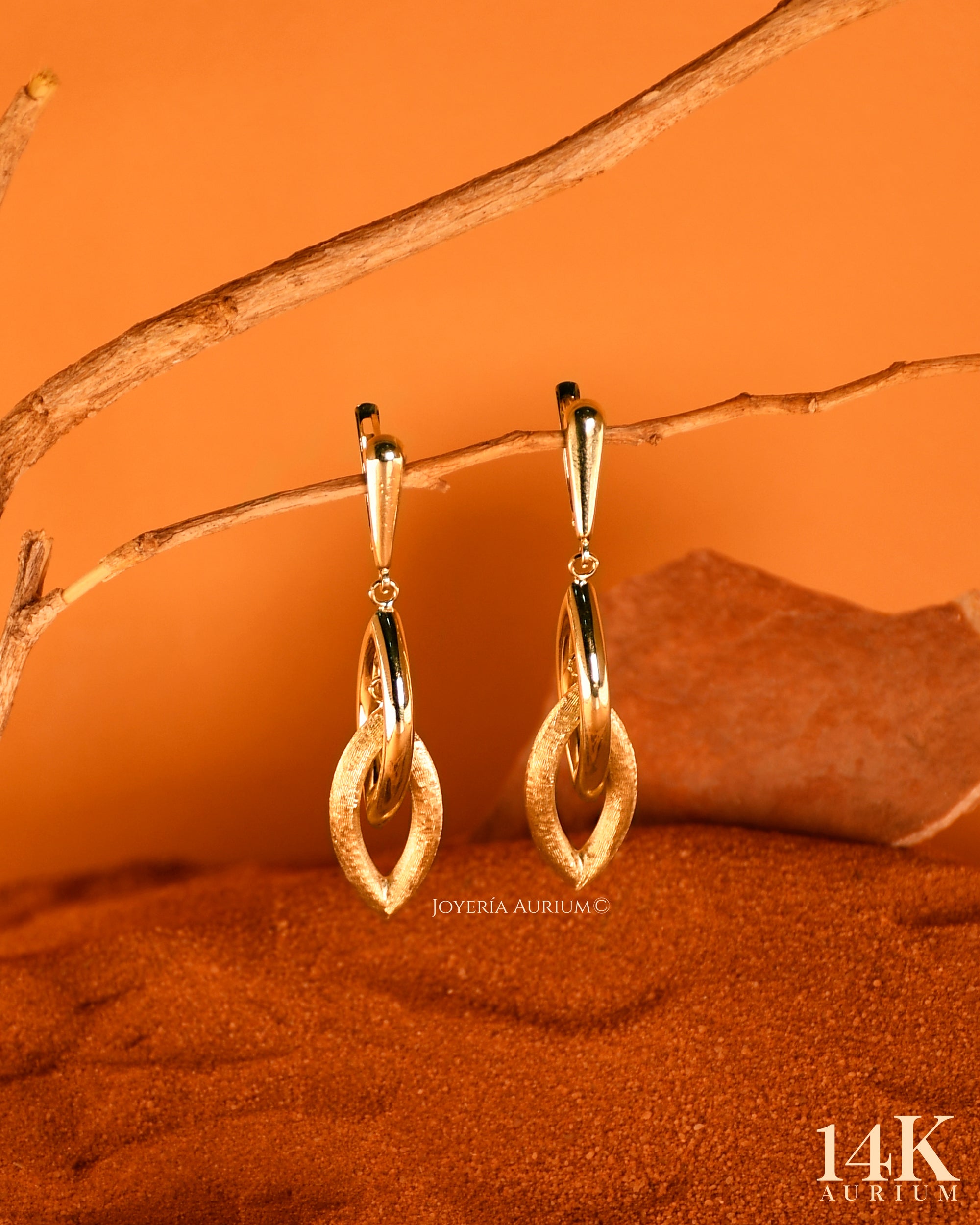 Aretes 14K