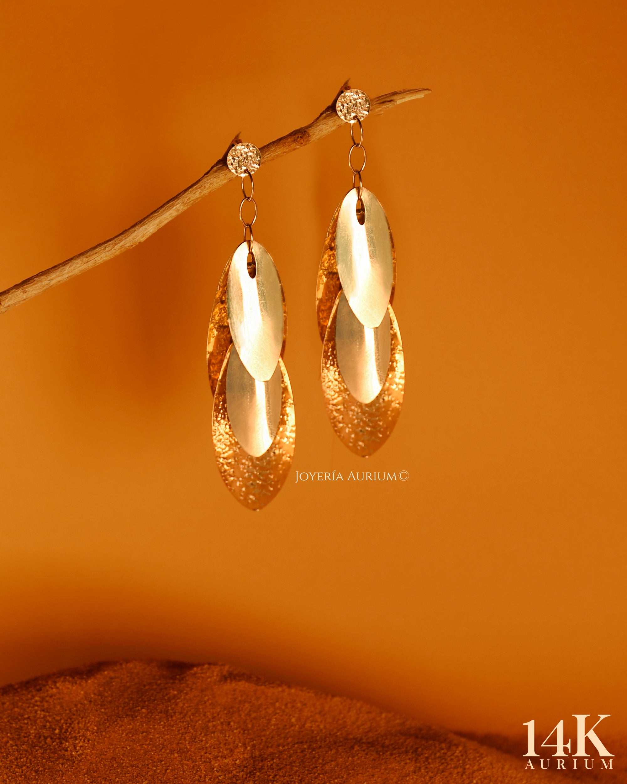 Aretes 14K