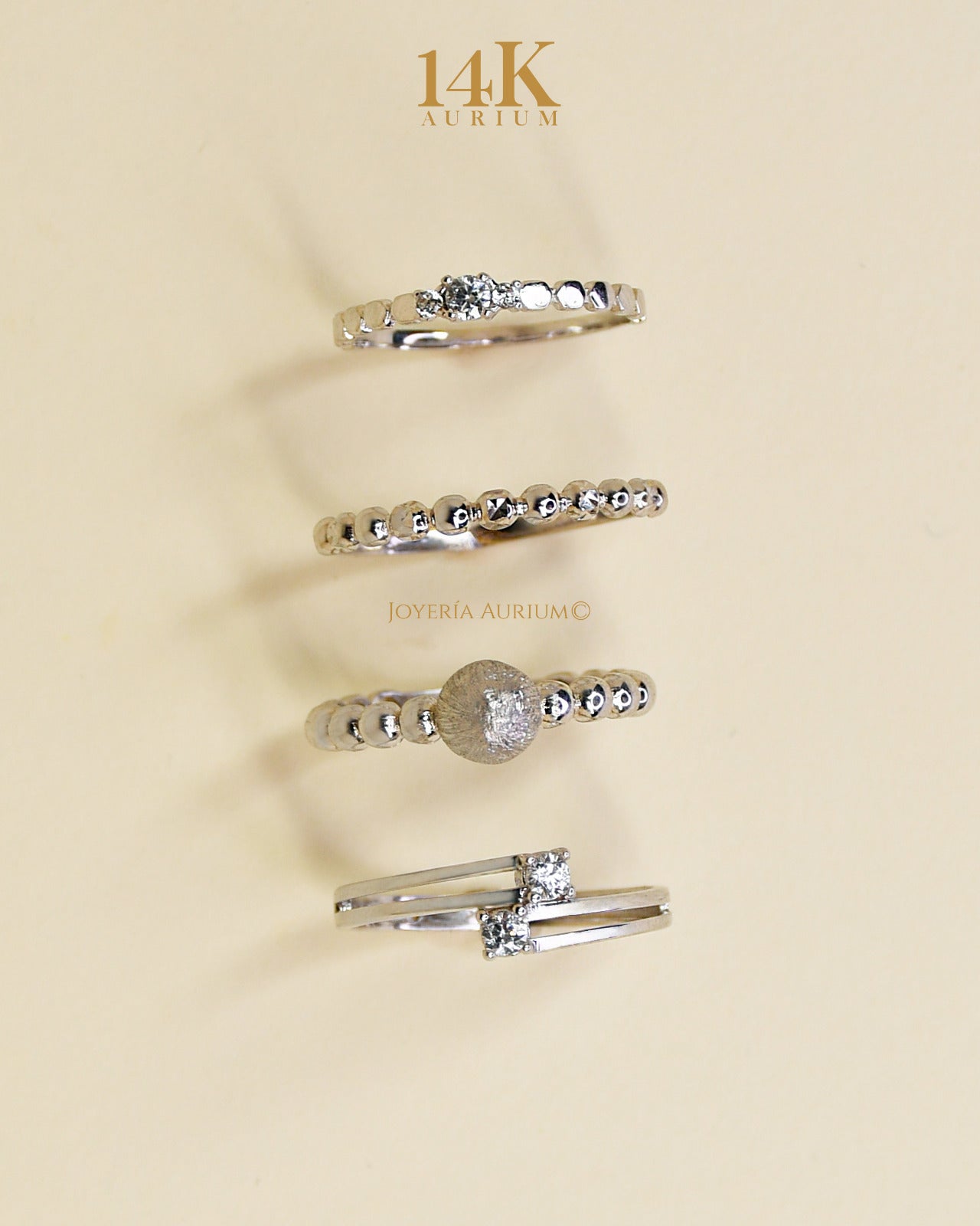 Anillos De Oro Blanco
